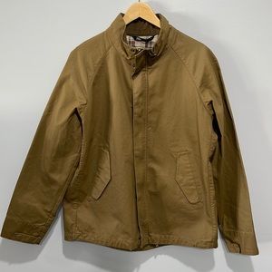 Men’s ZARA wax effect jacket size large tan color NEW